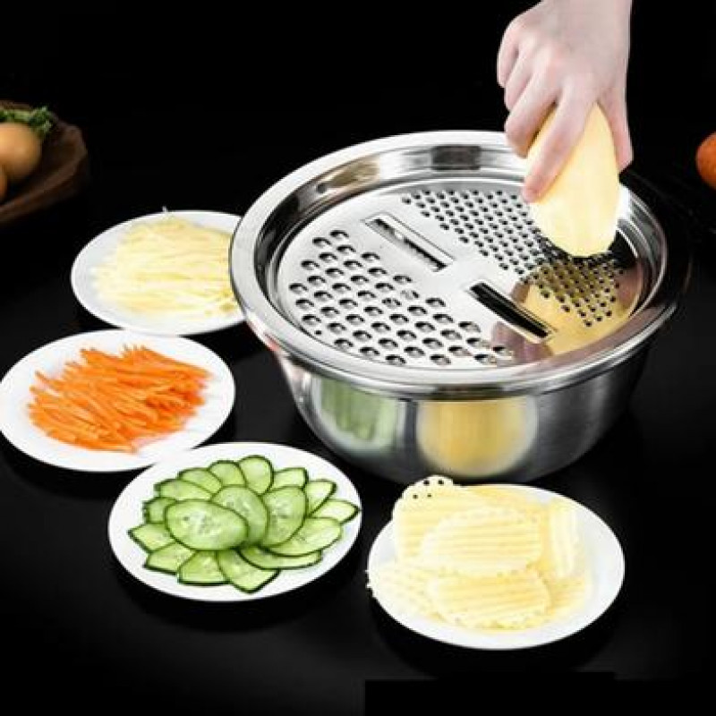 3 In 1 Vegetable Cutter With Drain Basket