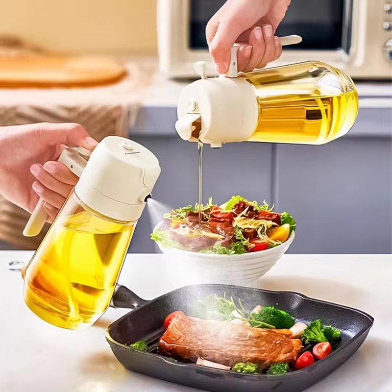 2-in-1 Oil Sprayer And Dispenser Bottle