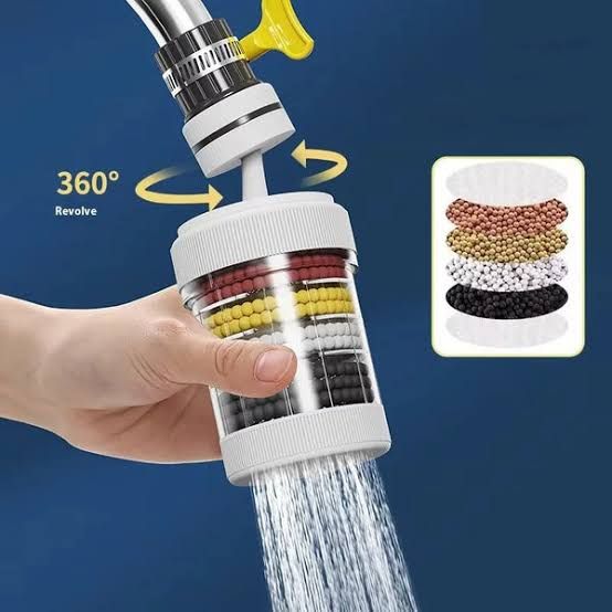 6-Layer 360° Rotating Water Filter Tap – Instant Clean Water