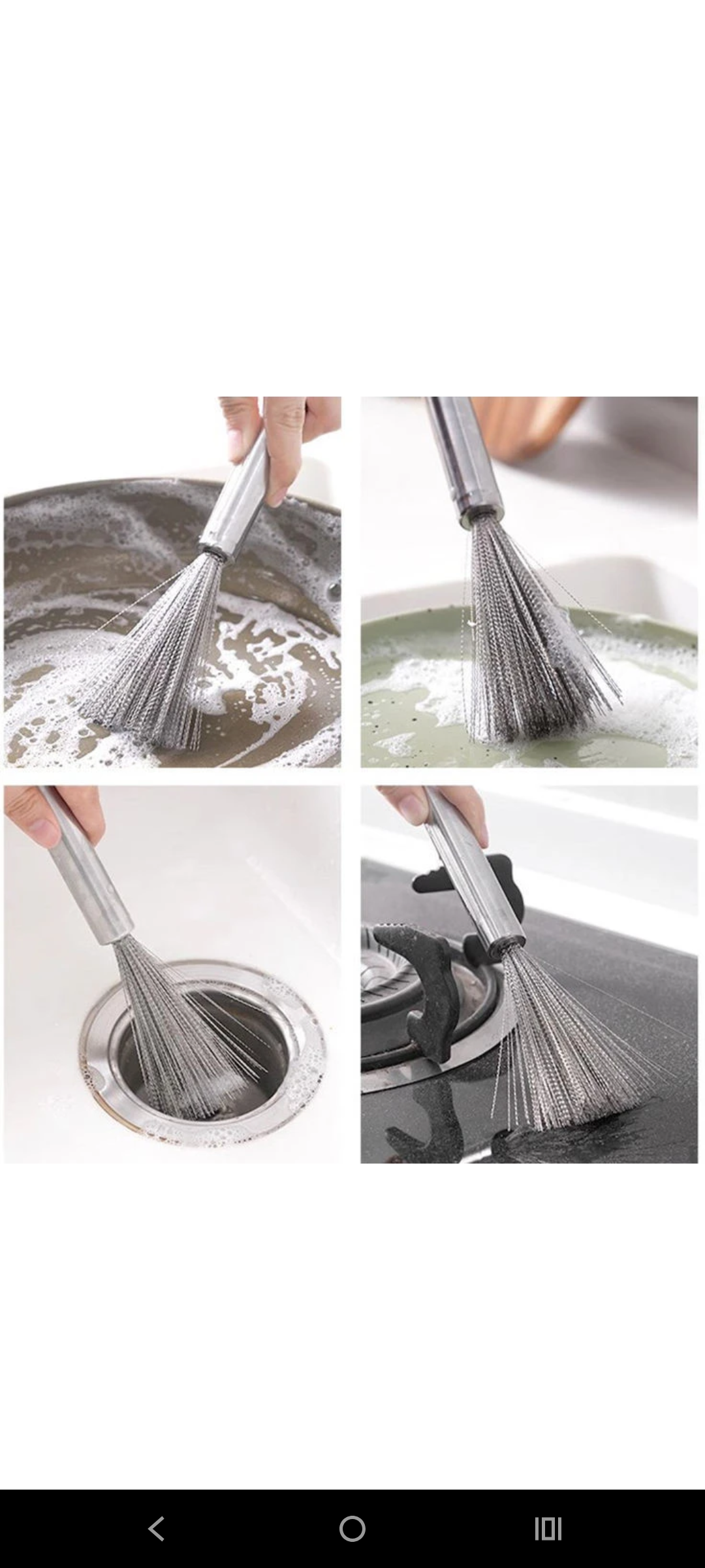 Stainless-steel scrubber brush