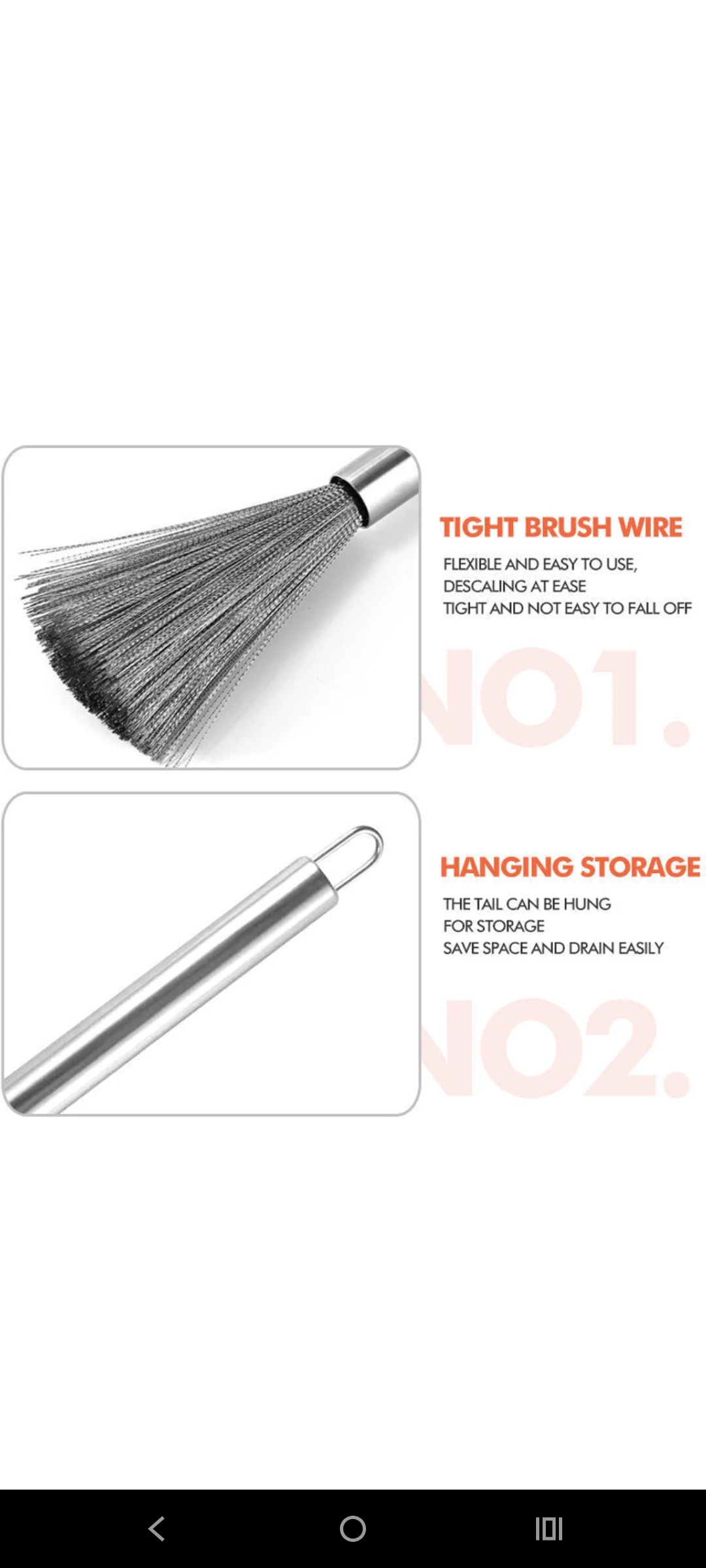 Stainless-steel scrubber brush