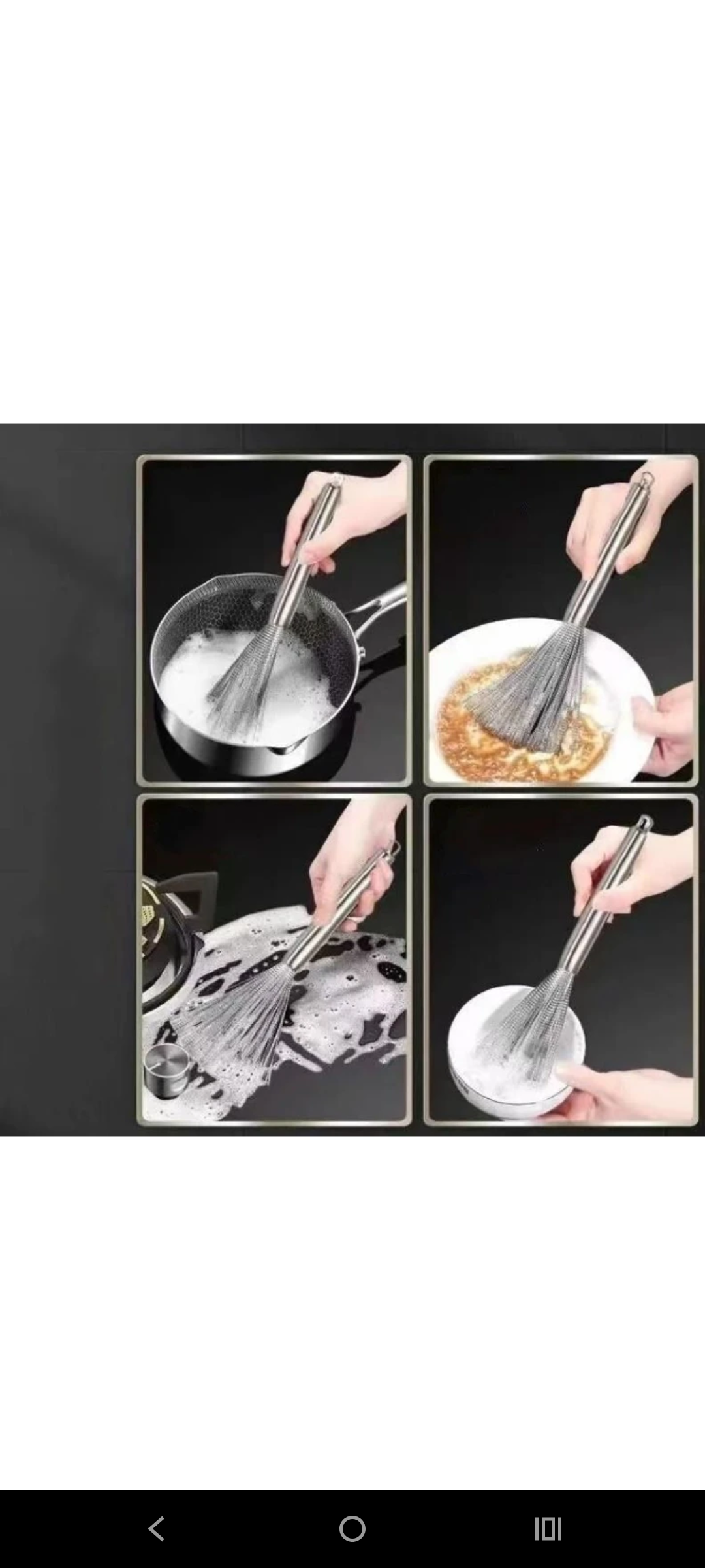 Stainless-steel scrubber brush